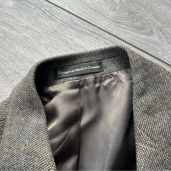 Vintage Lineage Union Made Pure Wool Tweed Blazer Made in Canada - Picture 6 of 16